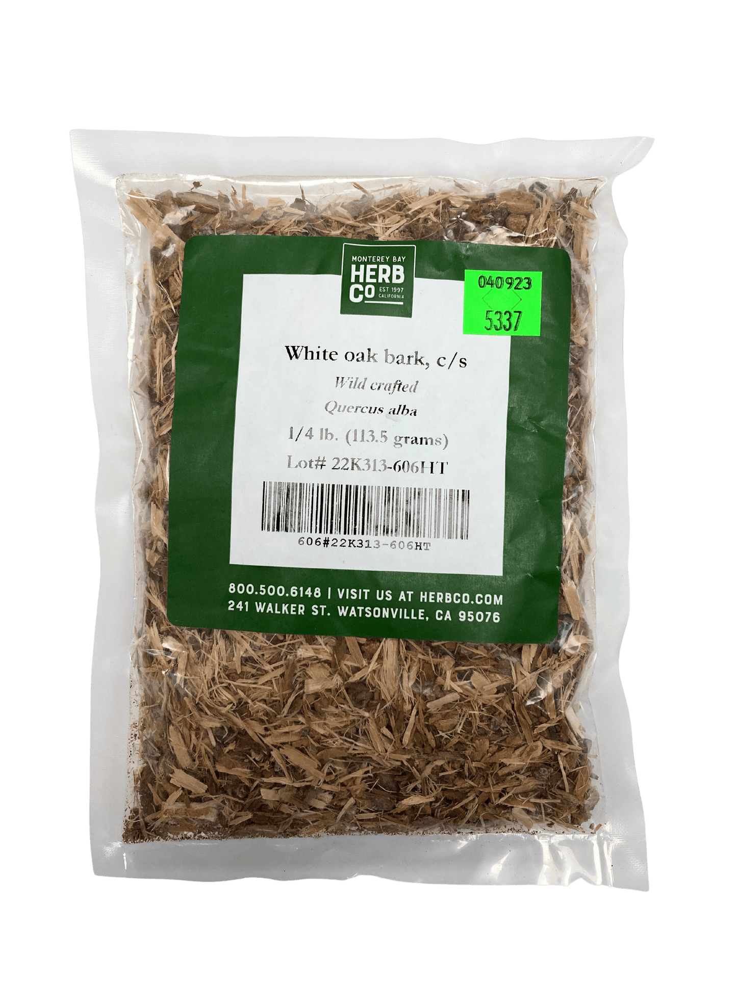 White Oak Bark, Cut, Sifted