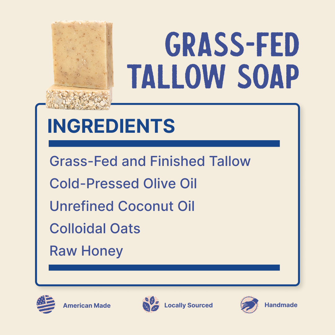 Grass-Fed Tallow Soap (2 Pack)